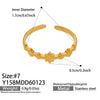 Wholesale Women's Light Luxury Geometric Multi Shaped Stainless Steel 18K Gold Plated Ring Set
