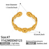 Wholesale Women's Light Luxury Geometric Multi Shaped Stainless Steel 18K Gold Plated Ring Set