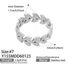 Wholesale Women's Light Luxury Geometric Multi Shaped Stainless Steel 18K Gold Plated Ring Set
