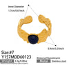 Wholesale Women's Light Luxury Geometric Multi Shaped Stainless Steel 18K Gold Plated Ring Set
