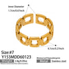 Wholesale Women's Light Luxury Geometric Multi Shaped Stainless Steel 18K Gold Plated Ring Set