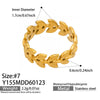 Wholesale Women's Light Luxury Geometric Multi Shaped Stainless Steel 18K Gold Plated Ring Set