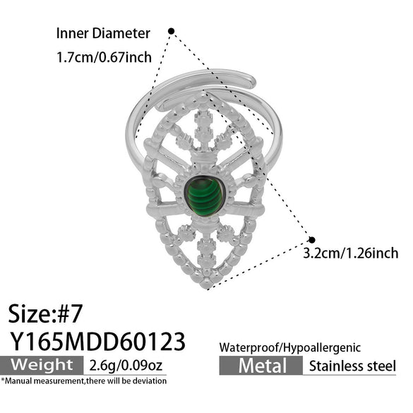 Wholesale Women's Light Luxury Geometric Multi Shaped Stainless Steel 18K Gold Plated Ring Set