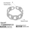 Wholesale Women's Light Luxury Geometric Multi Shaped Stainless Steel 18K Gold Plated Ring Set