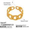 Wholesale Women's Light Luxury Geometric Multi Shaped Stainless Steel 18K Gold Plated Ring Set
