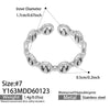 Wholesale Women's Light Luxury Geometric Multi Shaped Stainless Steel 18K Gold Plated Ring Set