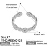 Wholesale Women's Light Luxury Geometric Multi Shaped Stainless Steel 18K Gold Plated Ring Set