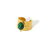 Wholesale Women's Light Luxury Geometric Natural Stone Ring Stainless Steel 18K Gold Plated