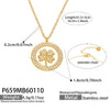 Wholesale Women's Light Luxury Geometric Pattern Stainless Steel 18K Gold Plated Clavicle Chain Necklace