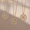 Wholesale Women's Light Luxury Geometric Pattern Stainless Steel 18K Gold Plated Clavicle Chain Necklace