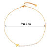Wholesale Women's Light Luxury Geometric Pearl Oshaped Chain Necklace With Titanium Steel Electroplating