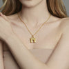 Wholesale Women's Light Luxury Geometric Pendant Necklace Stainless Steel 18K Gold Plated