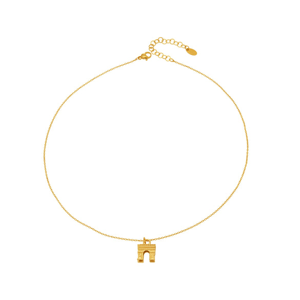 Wholesale Women's Light Luxury Geometric Pendant Necklace Stainless Steel 18K Gold Plated