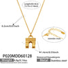 Wholesale Women's Light Luxury Geometric Pendant Necklace Stainless Steel 18K Gold Plated