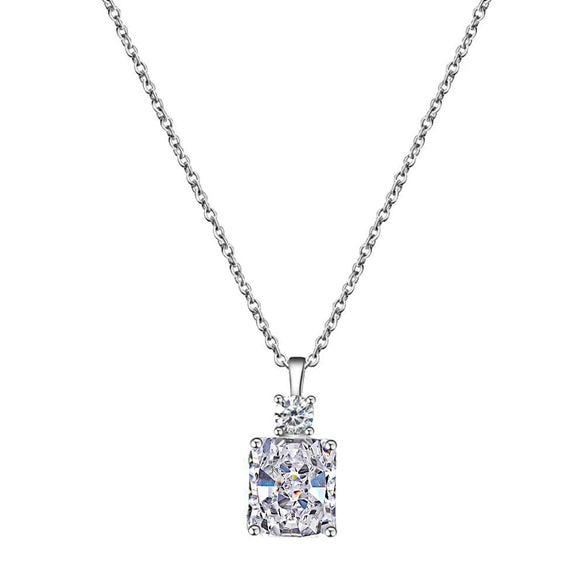 Wholesale Women's Light Luxury Geometric Perfum Bottle Pendant S925 Sterling Silver Clavicle Chain Necklace With Electroplating