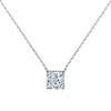 Wholesale Women's Light Luxury Geometric Perfum Bottle Pendant S925 Sterling Silver Clavicle Chain Necklace With Electroplating