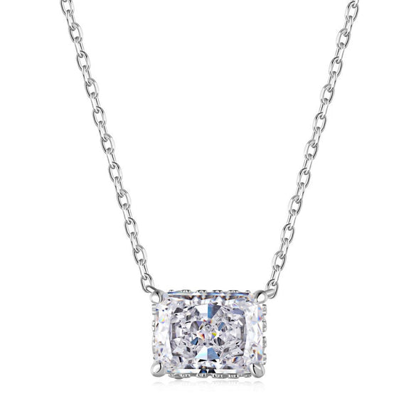 Wholesale Women's Light Luxury Geometric Perfum Bottle Pendant S925 Sterling Silver Clavicle Chain Necklace With Electroplating