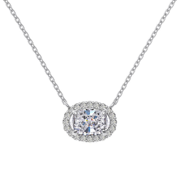 Wholesale Women's Light Luxury Geometric Perfum Bottle Pendant S925 Sterling Silver Clavicle Chain Necklace With Electroplating