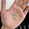 Wholesale Women's Light Luxury Geometric Perfum Bottle Pendant S925 Sterling Silver Clavicle Chain Necklace With Electroplating