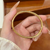 Wholesale Women's Light Luxury Geometric Polish Titanium Steel Bracelet