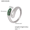 Wholesale Women's Light Luxury Geometric Rhinestone Open Ring Stainless Steel 18K Gold Plated Jewelry