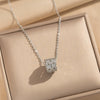 Wholesale Women's Light Luxury Geometric Rhombus Pattern Gold Plated Copper Zircon Inlaid Clavicle Necklace