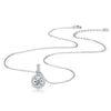 Wholesale Women's Light Luxury Geometric Round Moissanite S925 Sterling Silver Necklace With Zirconia Treatment And Cross Chain