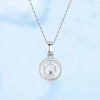 Wholesale Women's Light Luxury Geometric Round Moissanite S925 Sterling Silver Necklace With Zirconia Treatment And Cross Chain