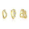 Wholesale Women's Light Luxury Geometric Round S925 Sterling Silver Earrings Inlaid With Zirconia
