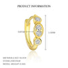 Wholesale Women's Light Luxury Geometric Round S925 Sterling Silver Earrings Inlaid With Zirconia