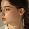 Wholesale Women's Light Luxury Geometric Round S925 Sterling Silver Earrings Inlaid With Zirconia