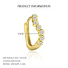Wholesale Women's Light Luxury Geometric Round S925 Sterling Silver Earrings Inlaid With Zirconia