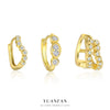 Wholesale Women's Light Luxury Geometric Round S925 Sterling Silver Earrings Inlaid With Zirconia