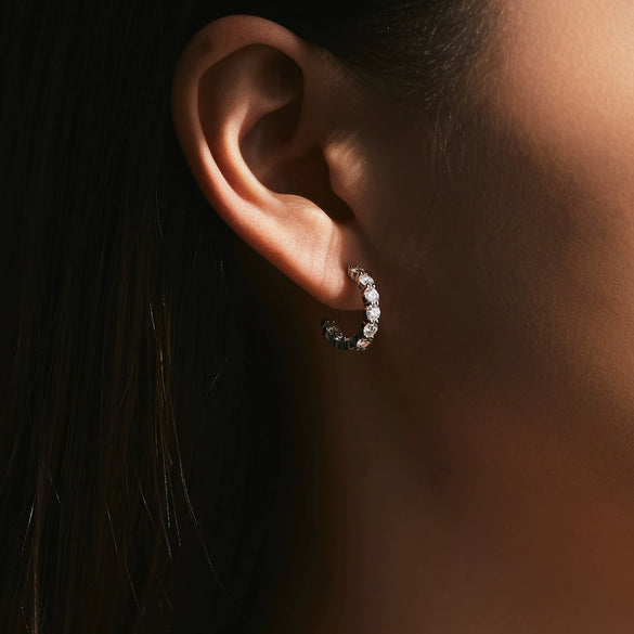 Wholesale Women's Light Luxury Geometric S925 Silver Diamond Earrings
