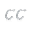 Wholesale Women's Light Luxury Geometric S925 Silver Diamond Earrings