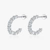 Wholesale Women's Light Luxury Geometric S925 Silver Diamond Earrings