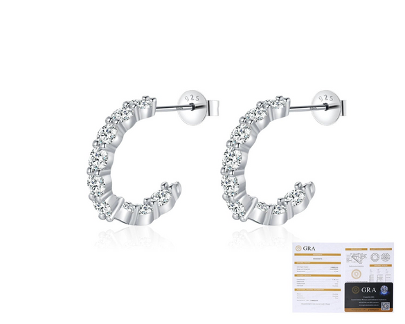 Wholesale Women's Light Luxury Geometric S925 Silver Diamond Earrings