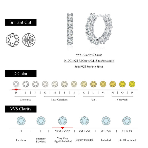 Wholesale Women's Light Luxury Geometric S925 Silver Earrings With Electroplating And Mosan Diamond