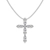 Wholesale Women's Light Luxury Geometric S925 Sterling Silver Cross Shape Necklace With Electroplating