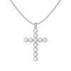 Wholesale Women's Light Luxury Geometric S925 Sterling Silver Cross Shape Necklace With Electroplating
