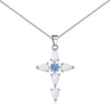 Wholesale Women's Light Luxury Geometric S925 Sterling Silver Cross Shape Necklace With Electroplating