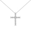 Wholesale Women's Light Luxury Geometric S925 Sterling Silver Cross Shape Necklace With Electroplating