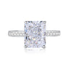 Wholesale Women's Light Luxury Geometric S925 Sterling Silver Diamond Ring