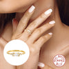 Wholesale Women's Light Luxury Geometric S925 Sterling Silver Electroplated Ring Jewelry