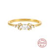 Wholesale Women's Light Luxury Geometric S925 Sterling Silver Electroplated Ring Jewelry