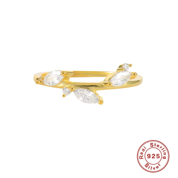 Wholesale Women's Light Luxury Geometric S925 Sterling Silver Electroplated Ring Jewelry