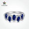 Wholesale Women's Light Luxury Geometric S925 Sterling Silver Pigeon Egg Shape Wave Design Ring With Electroplating