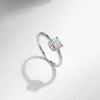 Wholesale Women's Light Luxury Geometric S925 Sterling Silver Ring Inlaid With Zircon