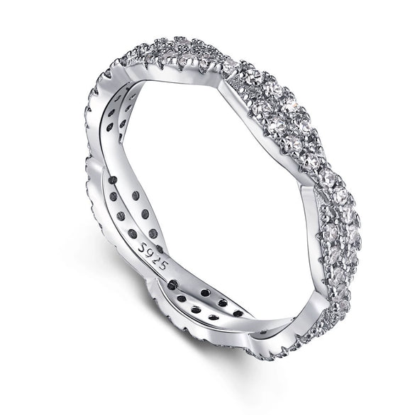 Wholesale Women's Light Luxury Geometric S925 Sterling Silver Ring With Electroplating