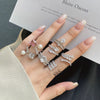Wholesale Women's Light Luxury Geometric S925 Sterling Silver Ring With High Carbon Diamond Zircon And Electroplating